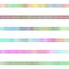 Poster - Colorful ornamental page divider line design set