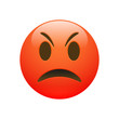 Vector Emoji red angry sad face