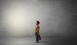 © ra2 studio - Little waggish kid staying alone in a big empty room with his plush