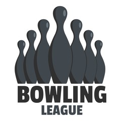 Poster - Bowling event logo. Flat illustration of bowling event vector logo for web