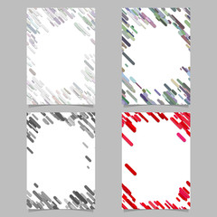 Poster - Abstract brochure background template set with colored diagonal stripes