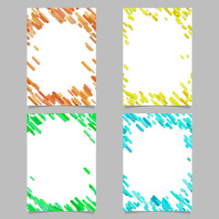 Poster - Abstract brochure background template set with colored diagonal stripes
