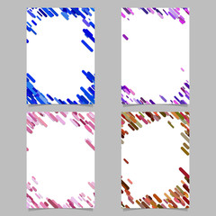 Poster - Abstract brochure background template set with colored diagonal stripes