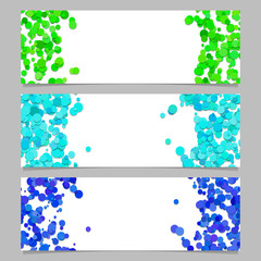 Poster - Abstract banner template background set with colored circles