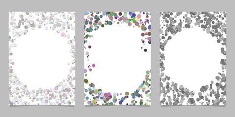 Poster - Abstract colored brochure template background set with dots - vector graphic designs
