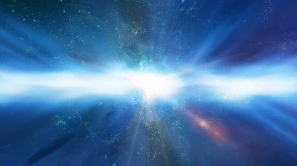 Wall Mural - traveling through star fields and galaxies in deep space (loop).