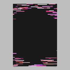Poster - Blank horizontal stripe background flyer template - vector border illustration
