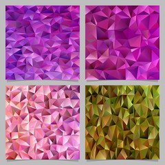 Poster - Feometrical abstract triangle background set - polygon vector illustration from colored triangles