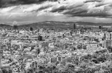 Fototapeta Paryż - Aerial cityscape view of Barcelona, Catalonia, Spain