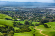 Panoramic View of Silicon Valley. Hiking Trail at Mission Peak.