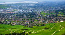 Bay, Fremont And Curvy Hiking Trail Of Mission Peak, Silicon Valley, California