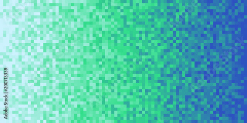 Deep Sea Green Blue Seamless Pixilated Gradient Background Mosaic Pixel Art Texture Horizontal Pixel Gradient Backdrop Stock Photo Adobe Stock