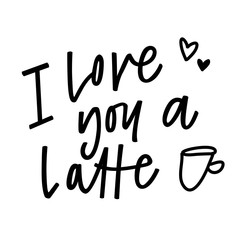 Sticker - I love you a latte