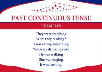 Wall Mural - past continuous tense