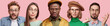© WHstudio Leushin N - Discontent mixed race people express negative feelings, pose against pink studio background. Puzzled hipster guy, thoughtful Asian woman, dissatisfied dark skinned man, annoyed female and bearded man