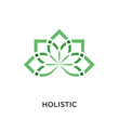 holistic logo isolated on white background for your web, mobile and app design