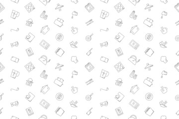 Sticker - Vector kitchen pattern. Kitchen seamless background	