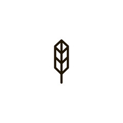 Poster - wheat icon. sign design