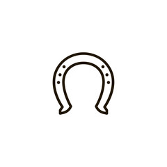 Poster - horseshoe icon. sign design