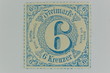 6 Kreuzer Briefmarke Altdeutschland 1866