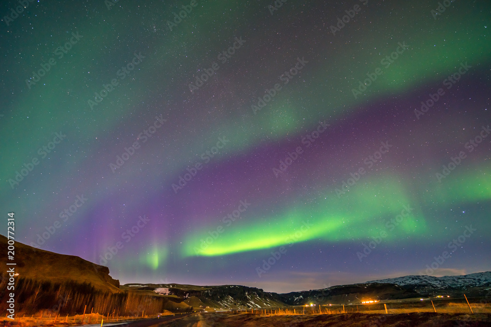 Aurora Borealis, Northern lights in Iceland Stock Photo | Adobe Stock