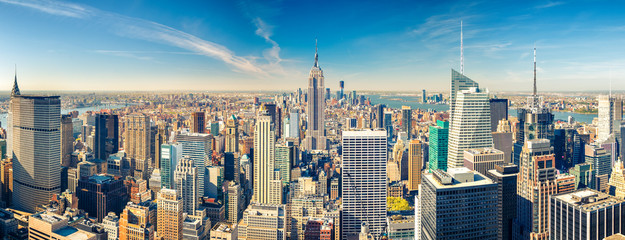 Fototapete - New York City Manhattan aerial view