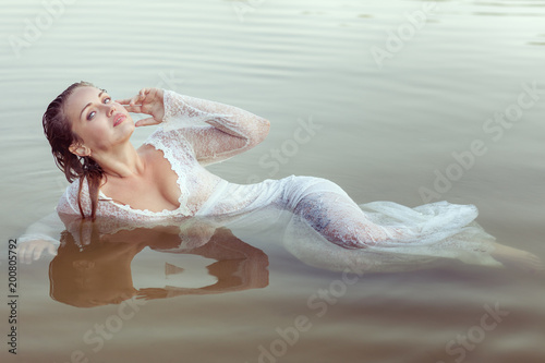 women in the white dress