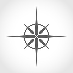Wall Mural - gray compass icon. vector illustration.
