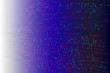 3D illustration. Abstract blue gradient background, Technology. Binary Computer Code.
