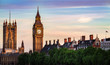 Big Ben and Westminster parliament in London, United Kingdom at sunset