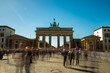 The Brandenburger Tor in Berlin at long time exposure