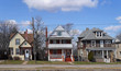 row of older houses in American suburb