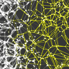 Wall Mural - lattice structure. science or technology background. graphic design. 3d grid surface. abstract vecto