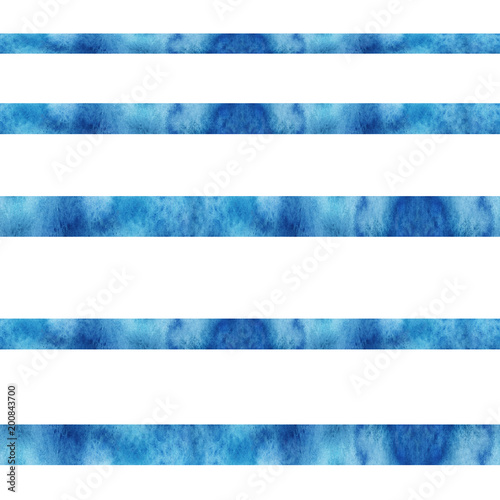 Watercolor Seamless Watercolor Borders Texture Background Summer Blue Cyan Horizontal Strips Brush Beautiful Stroke Splash Blue Abstract Spot For Textiles Material Wallpapers Design Stock Illustration Adobe Stock