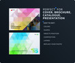 © Diamond Graphics - Presentation. Abstract vector set of modern horizontal templates with colourful polygonal shapes