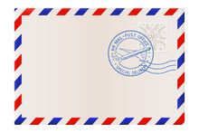 Blank Envelope With Air Mail Postmark