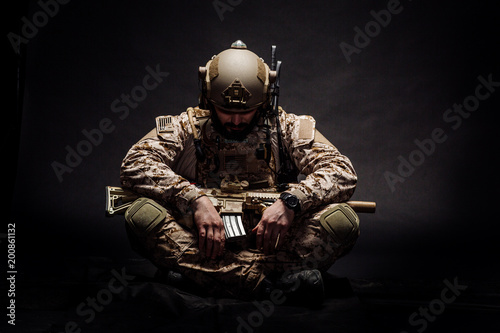 Cuadros en Lienzo Special forces United States soldier or private military contractor