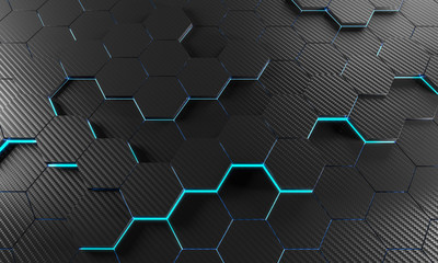 Wall Mural - carbon fiber background