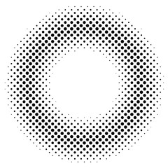 Leinwandbilder - Black and white dotted texture. Round halftone vector background. Sparse dotted gradient. Abstract monochrome halftone for pop art design. Black ink dot vintage overlay. Retro halftone template