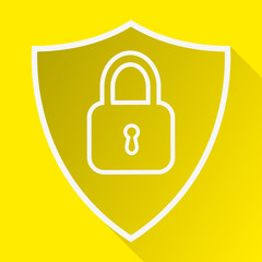 Aufkleber - shield line icon, Privacy Data protection and Internet VPN Security Concept vector illustration
