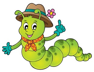 Sticker - Happy caterpillar theme image 1