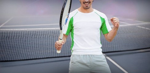 Poster - Composite image of tennisman