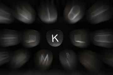 Fototapete - The letter of the alphabet in English K