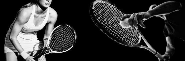 Poster - composite image of tennis woman
