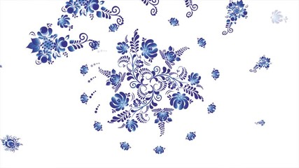 Poster - Abstract animation with hand drawn geometric kaleidoscope pattern