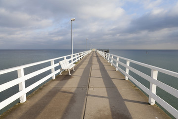  Seebrücke, Timmendorfer Strand,  Ostseeküste,  Lübecker Bucht, Schleswig-Holstein, Deutschland