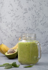 Canvas Print - smoothies avocado banana spinach