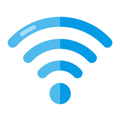 Poster - Wireless Network Symbol Isolated On White Background. Flat vector Illustration.