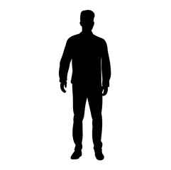 Sticker -  isolated silhouette male