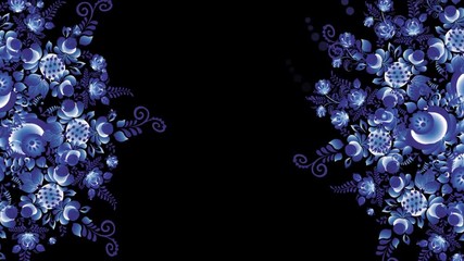 Poster - Abstract animation with hand drawn geometric kaleidoscope pattern